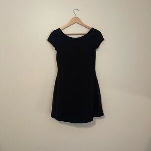 Aerie Offline Black Cap Sleeve Dress